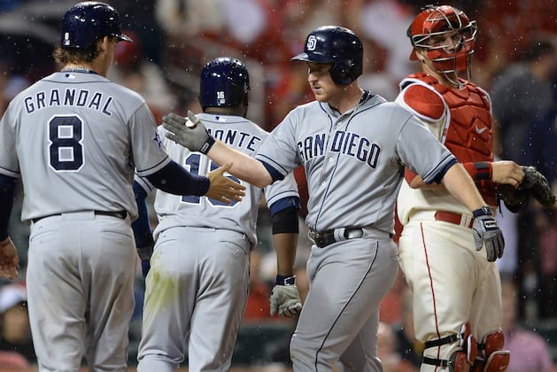 Gyorko Powers Padres Past Cardinals 9-5