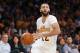Los Angeles Lakers point guard Kendall Marshall dribbles the ball against the Oklahoma City Thunder during the second half of an NBA basketball game in Los Angeles, Sunday, March 9, 2014. The Lakers won 114-110. (AP Photo/Danny Moloshok)