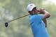 Jordan Spieth watches his tee shot on the 12th hole during the first round of the PGA Championship golf tournament at Valhalla Golf Club on Thursday, Aug. 7, 2014, in Louisville, Ky. (AP Photo/Mike Groll)