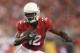 GLENDALE, AZ - AUGUST 09: Wide receiver John Brown #12 of the Arizona Cardinals runs with the football after a reception against the Houston Texans during the preseason NFL game at the University of Phoenix Stadium on August 9, 2014 in Glendale, Arizona. (Photo by Christian Petersen/Getty Images)
