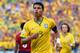 FORTALEZA, BRAZIL - JULY 04: Thiago Silva of Brazil celebrates scoring his team's first goal during the 2014 FIFA World Cup Brazil Quarter Final match between Brazil and Colombia at Castelao on July 4, 2014 in Fortaleza, Brazil. (Photo by Jamie McDonald/Getty Images)