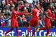 LIVERPOOL, ENGLAND - AUGUST 17: Daniel Sturridge (L) of Liverpool celebrates his goal with Steven Gerrard during the Barclays Premier League match between Liverpool and Southampton at Anfield on August 17, 2014 in Liverpool, England. (Photo by Alex Livesey/Getty Images)