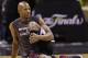 Miami Heat guard Ray Allen warms up during basketball practice on Wednesday, June 4, 2014 in San Antonio. They play Game 1 of the NBA Finals against the San Antonio Spurs on Thursday. (AP Photo/Eric Gay)