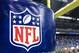 NFL logo on goal post padding before between the Detroit Lions and the Cleveland Browns a preseason NFL football game at Ford Field in Detroit, Saturday, Aug. 9, 2014. (AP Photo/Rick Osentoski)