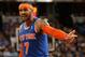 SACRAMENTO, CA - MARCH 26: Carmelo Anthony #7 of the New York Knicks complains about a call during their game against the Sacramento Kings at Sleep Train Arena on March 26, 2014 in Sacramento, California. NOTE TO USER: User expressly acknowledges and agrees that, by downloading and or using this photograph, User is consenting to the terms and conditions of the Getty Images License Agreement. (Photo by Ezra Shaw/Getty Images)