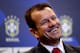RIO DE JANEIRO, BRAZIL - JULY 22: Carlos Dunga is introduced as the new coach of the Brazilian national football team during a press conference at the Brazilian Football Confederation - CBF headquarters on July 22, 2014 in Rio de Janeiro, Brazil. (Photo by Buda Mendes/Getty Images)