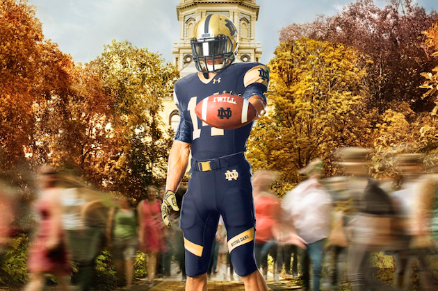 Under Armour Unveils Notre Dame Football's Uniforms for 2014-15 Season
