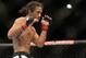 Jun 7, 2014; Albuquerque, NM, USA; Benson Henderson (red) and Rustam Khabilov (blue) fight during their lightweight bout during UFC Fight Night 42 at Tingley Coliseum. Henderson won via fourth round submission. Mandatory Credit: Joe Camporeale-USA TODAY Sports