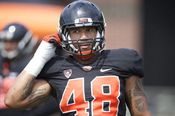 Oregon State Beavers Defensive End Jaswha James Offers Linebacker...