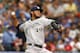 Milwaukee Brewers starting pitcher Yovani Gallardo delivers during the second inning of a baseball game against the Chicago Cubs Monday, Aug. 11, 2014, in Chicago. (AP Photo/Charles Rex Arbogast)