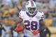 Buffalo Bills running back C.J. Spiller (28) plays in the first quarter of the NFL preseason football game between the Pittsburgh Steelers and the Buffalo Bills on Saturday, Aug. 16, 2014. (AP Photo/Vincent Pugliese)