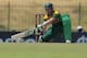 South African batsman AB de Villiers plays a shot during the third one-day international cricket match between Sri Lanka and South Africa in Sooriyawewa, Sri Lanka, Saturday, July 12, 2014. (AP Photo/Eranga Jayawardena)
