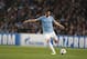 Manchester City's Matija Nastasic kicks a ball during the Champions League group D soccer match between Manchester City and Bayern Munich at the Etihad Stadium in Manchester, England, Wednesday, Oct. 2, 2013. (AP Photo/Jon Super)