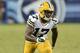 Green Bay Packers wide receiver Davante Adams gets set to run a route in the second quarter of a preseason NFL football game Saturday, Aug. 9, 2014, in Nashville, Tenn. (AP Photo/Mark Zaleski)