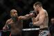 December 14, 2013; Sacramento, CA, USA; Bobby Green (red gloves) fights Pay Healy (blue gloves) during the lightweight bout of the UFC on FOX 9 at Sleep Train Arena. Mandatory Credit: Kyle Terada-USA TODAY Sports