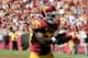 Southern California running back Tre Madden makes a catch during the first half of an NCAA college football game against Boston College in Los Angeles, Saturday, Sept. 14, 2013. (AP Photo/Chris Carlson)