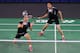 GLASGOW, SCOTLAND - AUGUST 03: Mas Wei Shem and Wee Kiong Tan of Malaysia compete in the Men's Doubles Gold Medal Match against Chayut Triyachart and Danny Chrisnanta of Singapore at Emirates Arena during day eleven of the Glasgow 2014 Commonwealth Games on August 3, 2014 in Glasgow, United Kingdom. (Photo by Alex Livesey/Getty Images)