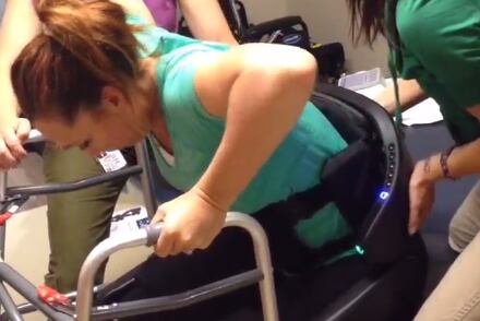 Paralyzed Olympian Van Dyken-Rouen Takes First Steps with Bionic Legs