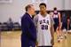 EAST RUTHERFORD, NJ - AUGUST 19: Derrick Rose #28 and Tom Thibodeau of the USA Basketball Men's National Team talk during practice on August 19, 2014 at the PNY Center in East Rutherford, New Jersey. NOTE TO USER: User expressly acknowledges and agrees that, by downloading and/or using this Photograph, user is consenting to the terms and conditions of the Getty Images License Agreement. Mandatory Copyright Notice: Copyright 2014 NBAE (Photo by David Dow/NBAE via Getty Images)