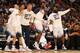 NEW YORK, NY - AUGUST 20: Team USA celebrates a score against the Dominican Republic during their game at Madison Square Garden on August 20, 2014 in New York City. (Photo by Al Bello/Getty Images)
