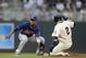 MINNEAPOLIS, MN - AUGUST 20: Brian Dozier #2 of the Minnesota Twins steals second base as Jose Ramirez #11 of the Cleveland Indians fields the throw during the first inning of the game on August 20, 2014 at Target Field in Minneapolis, Minnesota. (Photo by Hannah Foslien/Getty Images)