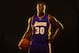 TARRYTOWN, NY - AUGUST 3: Julius Randle #30 of the Los Angeles Lakers poses for a portrait during the 2014 NBA rookie photo shoot on August 3, 2014 at the Madison Square Garden Training Facility in Tarrytown, New York. NOTE TO USER: User expressly acknowledges and agrees that, by downloading and or using this photograph, User is consenting to the terms and conditions of the Getty Images License Agreement. Mandatory Copyright Notice: Copyright 2014 NBAE (Photo by Brian Babineau /NBAE via Getty Images)