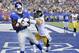 New York Giants wide receiver Corey Washington (6) makes a catch for a touchdown against Pittsburgh Steelers defensive back Isaiah Green (39) in the fourth quarter of a preseason NFL football game, Saturday, Aug. 9, 2014, in East Rutherford, N.J. (AP Photo/Bill Kostroun)