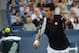 CINCINNATI, OH - AUGUST 12: Novak Djokovic of Serbia returns to Gilles Simon of France during a match on day 4 of the Western & Southern Open on August 12, 2014 in Cincinnati, Ohio. (Photo by Jonathan Moore/Getty Images)