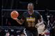 LAS VEGAS, NV - JULY 13: Julius Randle #30 of the Los Angeles Lakers drives against the New Orleans Pelicans at the Samsung NBA Summer League 2014 on July 13, 2014 at the Thomas & Mack Center in Las Vegas, Nevada. NOTE TO USER: User expressly acknowledges and agrees that, by downloading and or using this photograph, User is consenting to the terms and conditions of the Getty Images License Agreement. Mandatory Copyright Notice: Copyright 2014 NBAE (Photo by Jack Arent/NBAE via Getty Images)