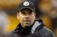 Pittsburgh Steelers offensive coordinator Todd Haley watches warm ups before an NFL football game between the Pittsburgh Steelers and Cleveland Browns in Pittsburgh, Sunday, Dec. 29, 2013. The Steelers won 20-7. (AP Photo/Gene J. Puskar)