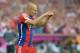 Bayern's Arjen Robben from the Netherlands celebrates after scoring during the soccer match between FC Bayern Munich and VfL Wolfsburg in the Allianz Arena in Munich, Germany, on Friday, Aug. 22, 2014. (AP Photo/Kerstin Joensson)