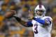 Buffalo Bills quarterback EJ Manuel (3) passes in the second quarter of the NFL football preseason game on Saturday, Aug. 16, 2014 in Pittsburgh. (AP Photo/Don Wright)