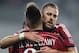 REGGIO NELL'EMILIA, ITALY - AUGUST 23: Jeremy Menez with his teeammate Stephan El Shaarawy of AC Milan celebrates after scoring the opening goal during the TIM Preseason Tournament between US Sassuolo, FC Juventus and AC Milan at Mapei Stadium - Citta' del Tricolore on August 23, 2014 in Reggio nell'Emilia, Italy. (Photo by Paolo Bruno/Getty Images)