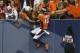 Denver Broncos wide receiver Emmanuel Sanders (10) celebrates his touchdown against the Houston Texans during the first half of an NFL preseason football game, Saturday, Aug. 23, 2014, in Denver. (AP Photo/Jack Dempsey)
