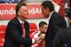 SUNDERLAND, ENGLAND - AUGUST 24: Manager Louis van Gaal (L) of Manchester United shakes hands with Gustavo Poyet, manager of Sunderland prior to the Barclays Premier League match between Sunderland and Manchester United at Stadium of Light on August 24, 2014 in Sunderland, England. (Photo by Michael Regan/Getty Images)