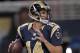 St. Louis Rams quarterback Shaun Hill drops back to pass during the third quarter of an NFL preseason football game against the Green Bay Packers Saturday, Aug. 16, 2014, in St. Louis. (AP Photo/Tom Gannam)