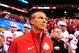 Dec 7, 2013; Indianapolis, IN, USA; Ohio State Buckeyes head coach Urban Meyer prior to the 2013 Big 10 Championship game against the Michigan State Spartans at Lucas Oil Stadium. Mandatory Credit: Andrew Weber-USA TODAY Sports