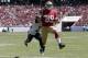 Tight end Vance McDonald hauls in the 49ers' first touchdown at Levi's Stadium.