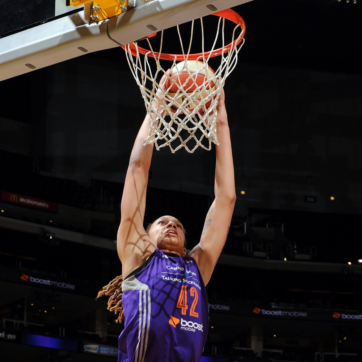 Brittney Griner Uses Fast Break to Throw Down 1st Dunk in WNBA Playoff