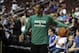 Boston Celtics' Rajon Rondo is seen before an NBA basketball game against the Philadelphia 76ers on Monday, April 14, 2014, in Philadelphia. (AP Photo/Michael Perez)