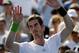 Andy Murray, of the United Kingdom, waves to the crowd after defeating Robin Haase, of the Netherlands, during the opening round of the 2014 U.S. Open tennis tournament, Monday, Aug. 25, 2014, in New York. (AP Photo/Kathy Willens)