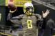 Oregon quarterback Marcus Mariota is shown before an NCAA college football game against Utah in Eugene, Ore., Saturday, Nov. 16, 2013. (AP Photo/Don Ryan)