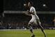 Tottenham's Erik Lamela celebrates his goal during the Europa League Group K soccer match between Tottenham Hotspur and FC Sheriff at White Hart Lane stadium, London, Thursday, Nov. 7, 2013. (AP Photo/Matt Dunham)