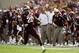 Texas A&M running back Trey Williams (20) runs 76-yards after receiving a kickoff against LSU during the second half of an NCAA college football game, Saturday, Oct. 20, 2012, in College Station, Texas. LSU won 24-19. (AP Photo/Eric Kayne)