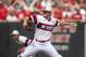 Jun 8, 2013; Raleigh, NC, USA; North Carolina State pitcher Carlos Rodon (16) delivers a pitch during the first inning against the Rice Owls in the Raleigh super regional of the 2013 NCAA baseball tournament at Doak Field. Mandatory Credit: Jeremy Brevard-USA TODAY Sports