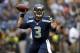 SEATTLE, WA - AUGUST 15: Quarterback Russell Wilson #3 of the Seattle Seahawks passes the ball during the first quarter of the game against the San Diego Chargers at CenturyLink Field on August 15, 2014 in Seattle,Wa. (Photo by Otto Gruele/Getty Images)