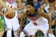 LAS PALMAS, GRAN CANARIA, SPAIN - AUGUST 26: Derrick Rose #6 of the USA Men's National Team defends the ball against the Slovenia National Team on August 26, 2014 at Gran Canaria Arena in Las Palmas, Gran Canaria, Spain. NOTE TO USER: User expressly acknowledges and agrees that, by downloading and or using this photograph, user is consenting to the terms and conditions of the Getty Images License Agreement. Mandatory Copyright Notice: Copyright 2014 NBAE (Photo by Joe Murphy/NBAE via Getty Images)
