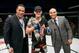 Rick Glenn (center) after winning the WSOF featherweight belt.