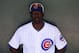 Chicago Cubs right fielder Jorge Soler plays during a spring training baseball game against the Colorado Rockies in Mesa, Ariz. Wednesday, March 13, 2013. (AP Photo/Chris Carlson)