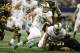 Notre Dame running back Cam McDaniel (33) finds an opening during the first half of an NCAA college football game Arizona State Saturday, Oct. 5, 2013, in Arlington, Texas. (AP Photo/LM Otero)